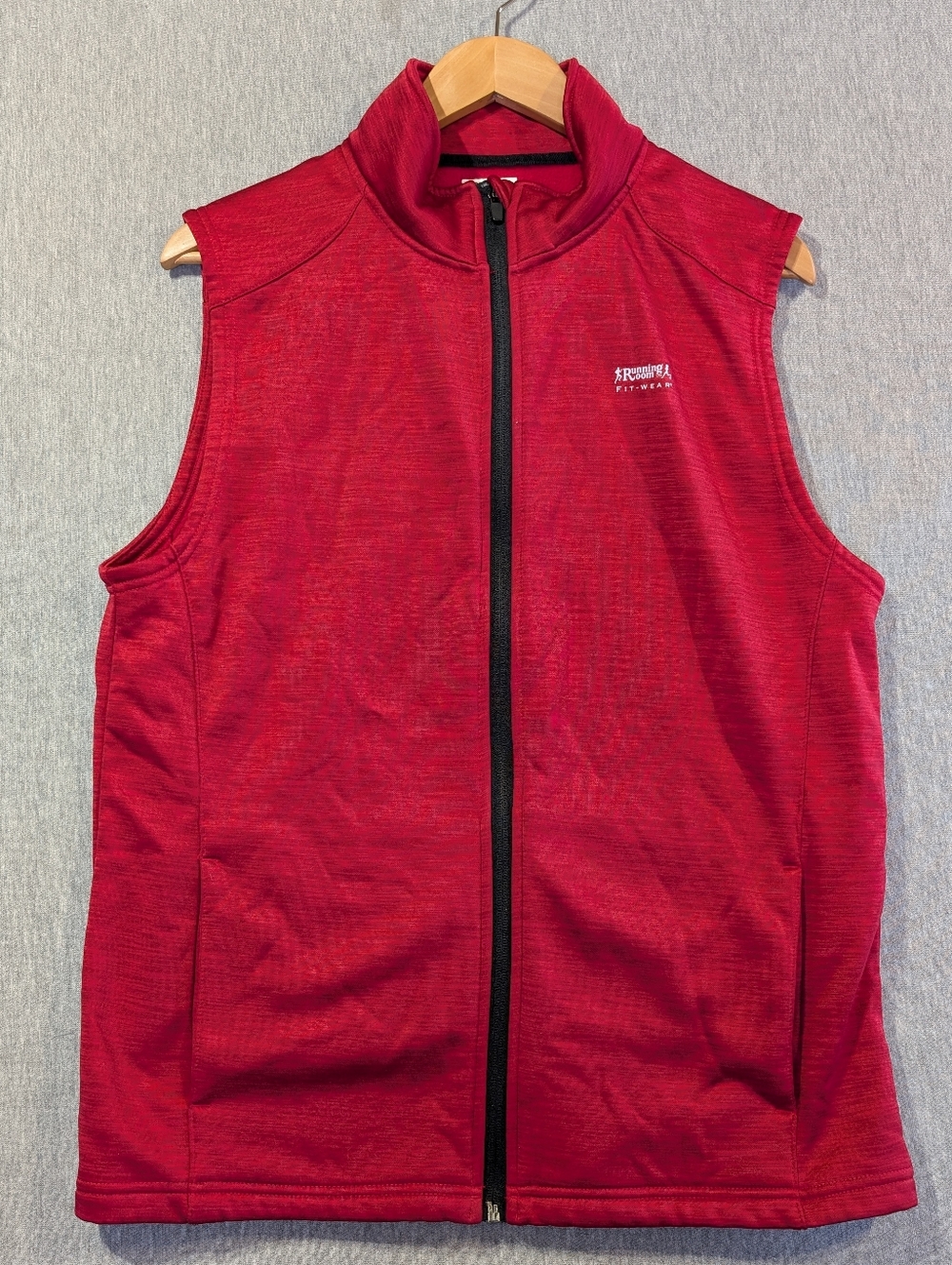 Running Room Fleece Lined Vest Women's Medium Red Full Zip